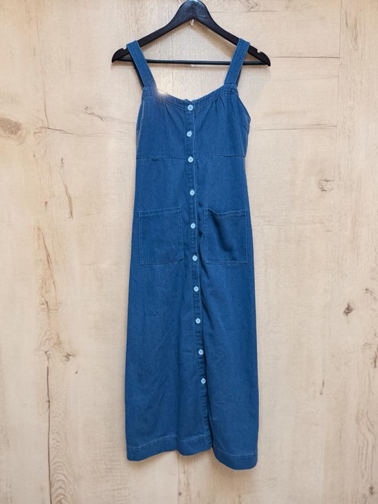 Petal & Pup Dresses & Skirts - Petal & Pup Denim Blue Button-Front Midi Dress